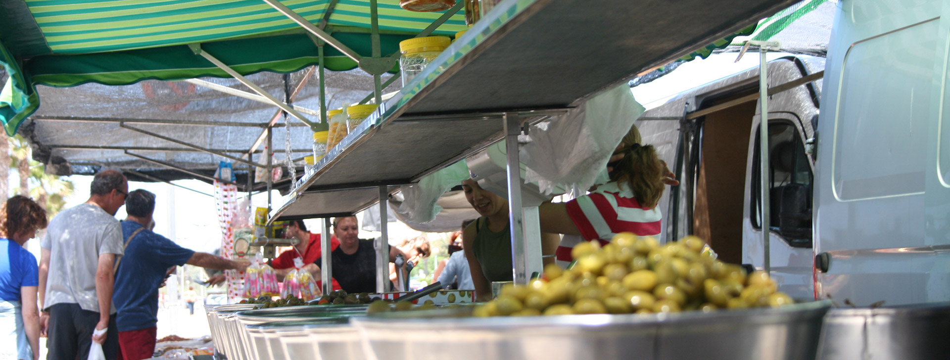 Olive stall at Conil Market